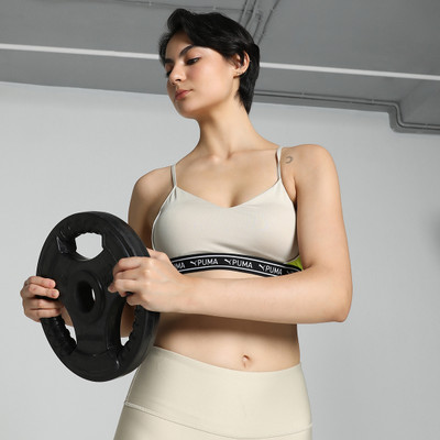 PUMA MOVE STRONG BRA Women Sports Lightly Padded Bra(Beige)