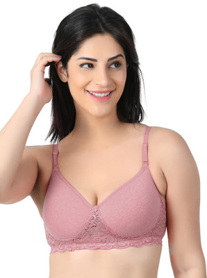 RAHA S.G Lingerie bra for women & girls Women T-Shirt Lightly Padded Bra(Pink)