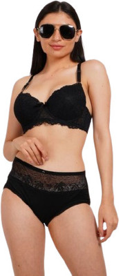 Ksvry Ksvry Women's Full Cup/ Demi Wired Gentle Push Up Bra Women Push-up Lightly Padded Bra(Black)