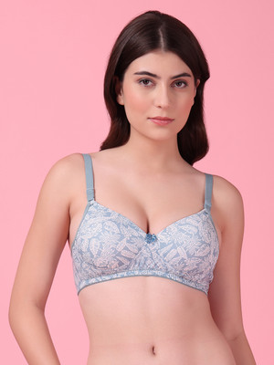 Shyam Sons FLAIR Polypad Women T-Shirt Lightly Padded Bra(Blue)