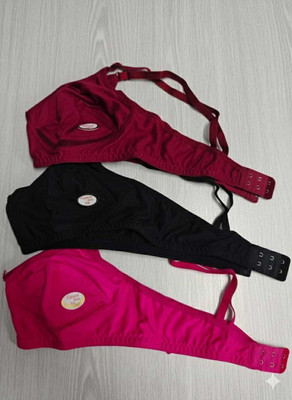 J A DRESSES Women Everyday Non Padded Bra(Maroon, Black, Pink)