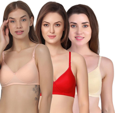 Thread sutra Everday T-Shirt Bra Women T-Shirt Lightly Padded Bra(Multicolor)
