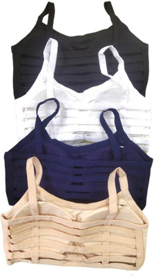 VS Beauti VS Beauti Lightly Padded Six Strap Cotton Blend Bra Women Everyday Lightly Padded Bra(Black, White, Beige, Dark Blue)