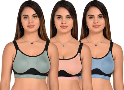 Zivosis Women Sports Non Padded Bra(Multicolor)