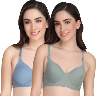 Liigne Women Full Coverage Lightly Padded Bra(Light Blue)