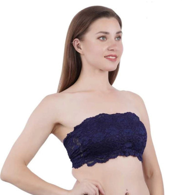 BraHut Women Bandeau/Tube Lightly Padded Bra(Blue)