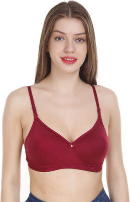 Richfashionzone MYRA Bra Women T-Shirt Lightly Padded Bra(Maroon)