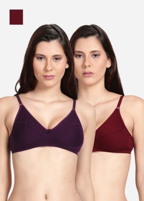 Shyle Women Everyday Non Padded Bra(Purple, Maroon)