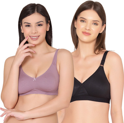 Groversons Paris Beauty Non-padded Combo Bra Women Full Coverage Non Padded Bra(Multicolor)
