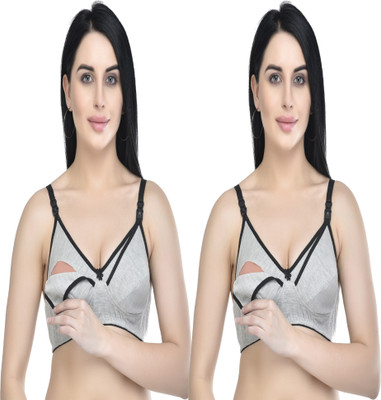FASALVI Women Push-up Non Padded Bra(Grey)