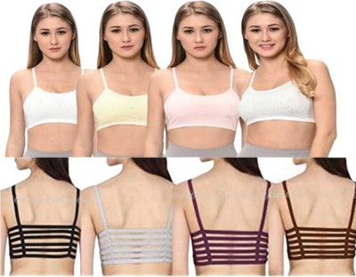 cat look Women Sports Non Padded Bra(Multicolor)