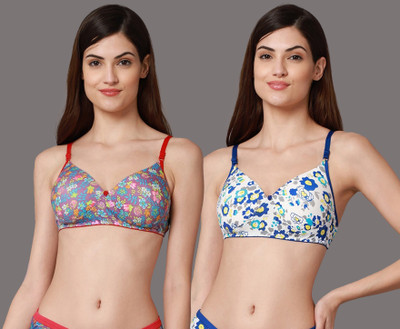aamarsh B_Riopd Bra Women Minimizer Lightly Padded Bra(Red, Blue)