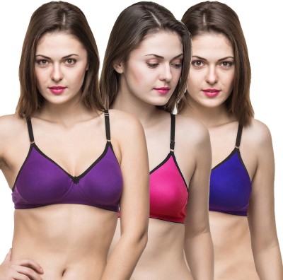 Docare Stylish and Comfertable Women T-Shirt Non Padded Bra(Multicolor)