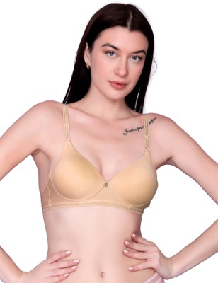 DealSeven fashion Women Cage Bra Lightly Padded Bra(Beige)