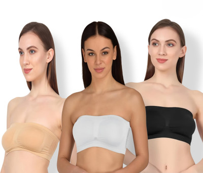Maitri Pack of 3 Women's Tube Bra Women Everyday Non Padded Bra(Multicolor)