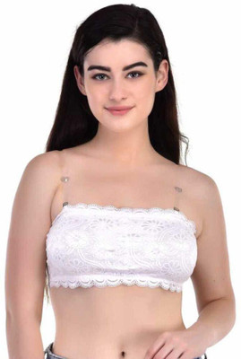 Zaila 521 Women Bandeau/Tube Lightly Padded Bra(White)