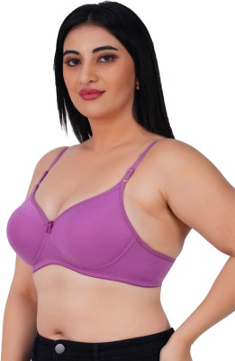 CLOTHVIRUS Women Full Coverage Lightly Padded Bra(Purple)