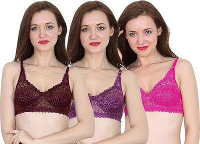 srenterprise Women Full Coverage Non Padded Bra(Multicolor)