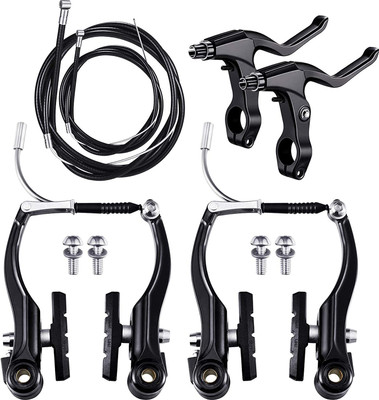 NSV Bicycle Power Brake Set Combo Pack of Clutch, Outer + Inner, Caliper With Brake Shoe(Black)