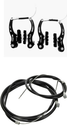 CYCLOWN FRONT & REAR POWER BRAKE SET WITH 2 PCS BRAKE WIRE SET FOR RANGER CYCLE Brake Shoe(Black)