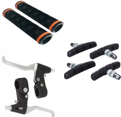 PICA BICYCLE CLUTCH LEVER +BREAK SHOE+HANDLE GRIP COMBO PACK Brake Shoe(Black)