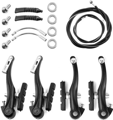 NSV BIcycle MTB ranger power brake panja + wire + lever set Combo Brake Shoe(Black)