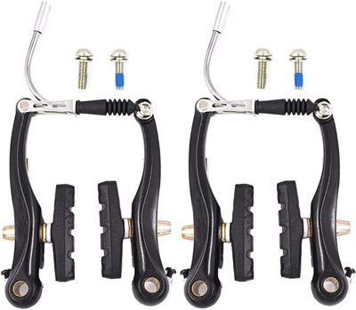 NSV Cycle V-Brake Panja Set Front & Rear Alloy Power Brakes Set For Bicycle Brake Shoe(Black)