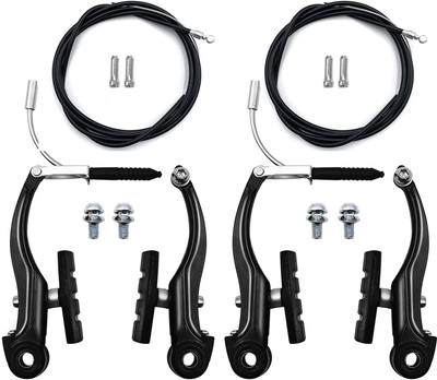 NSV Bicycle Power Brake With Wire Set Brake Shoe(Black)