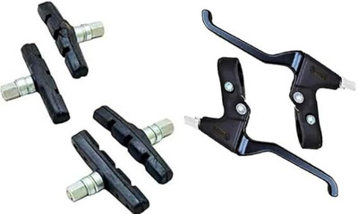 Ptc Cycle Clutch with 4 Power Brakes Shoes for Bicycle (Combo) Brake Shoe(Black)