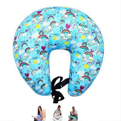 GOLDENHUB feeding pillow| feeding pillow for Mother | 5 Different Use With Belt Breastfeeding Pillow