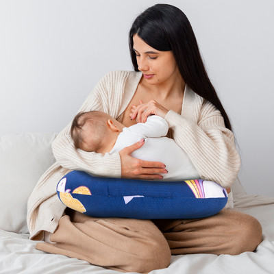 baybee Baby Nursing Feeding Pillow with Back Support Belt & Size Adjustable Wrap Baby Breastfeeding Pillow