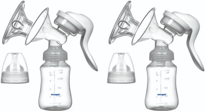 NISCOMED First Feed Manual Breast Pump Set pack of 2 for New Mothers  - Manual(Blue)