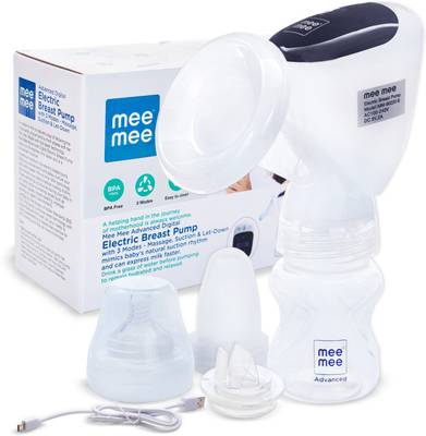 MeeMee Advanced Digital Electric Breast Pump with 3 Modes - Massage, Suction & Let-Down  - Electric