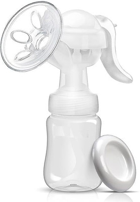 Sai Manual Breast Pump with Soft Silicone Flange – BPA-Free & Comfortable  - Manual(White)