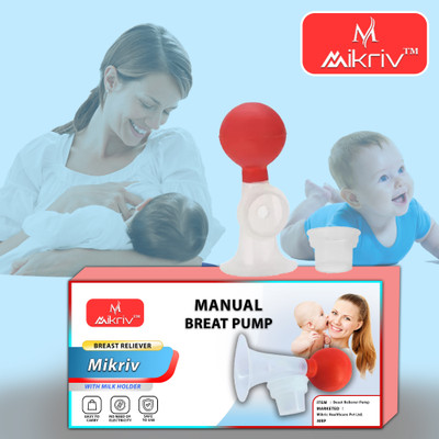 MIKRIV Manual First Feed Manual Breast Pump Most Safe and Comfortable PACK OF 02  - Manual(Multicolor)