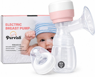 purvish Electric Breast Pump | 3 Mode - 9 Speed | BPA-Free | Baby Feeding Breast Pump  - Electric(White)