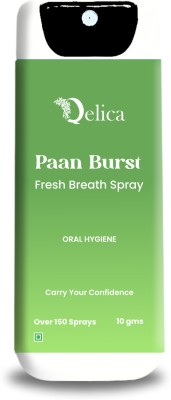 Qelica Green Instant Mouth Freshener Kissing Mouth Spray for Couples, Long-Lasting 150+ Spray(10 g)