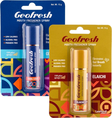 Geofresh Geofresh Mouth Spray Cool Mint + Elaichi Flavor ( 2 Pc x 15 gm ) Spray(30 g)
