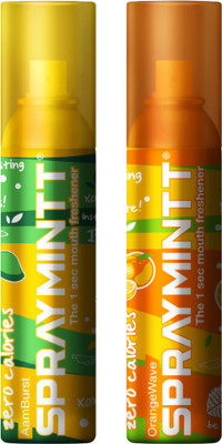 Spraymintt 1 Second Instant Mouth Freshener Combo - Aamburst + Orangewave Spray(30 g)