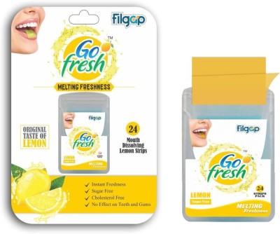 Filgap Filgap Mouth Freshener Strips Lemon Flavor Fresh Breath Sugar Free (24 x 2 = 48) Strip(50 g)