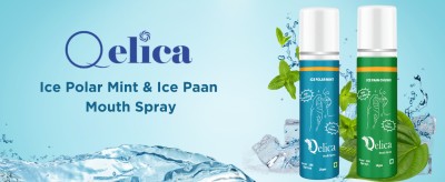 Qelica Mouth Spray with Ice Effect Long Lasting For Instant Breath Freshner 100+ Spray Spray(20 g)