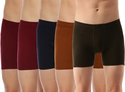 Dollar Men Dollar Lehar Mens Combed Cotton Trunk - Pack of 5 - Actual Colour May Vary Brief