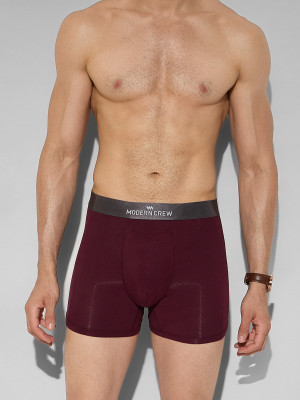 Modern Crew Men Ultrasoft Micromodal Solid Underwear Trunk Brief