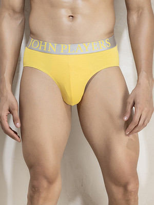 John Players Men Contoured Crotch Cotton Fabric (Yellow) Brief