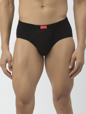 John Players Men Contoured Crotch Cotton Fabric (Black) Brief