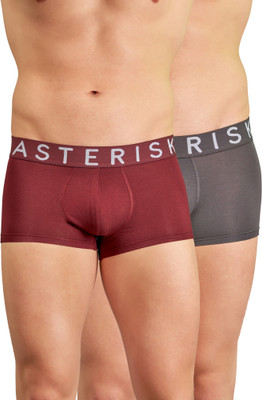 Asterisk Men Ultrasoft Micromodal Solid Short Underwear Trunk For Men Brief