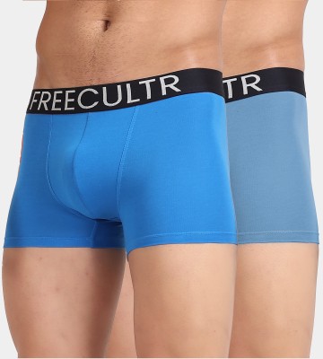 FREECULTR Men Organic Cotton Trunks, Ultrasoft Waistband, Premium Snug-Fit Underwear Brief