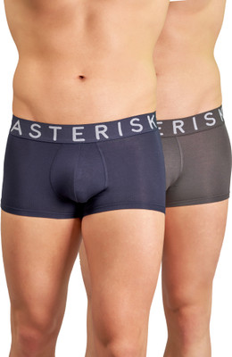 Asterisk Men Ultrasoft Micromodal Solid Short Underwear Trunk For Men Brief