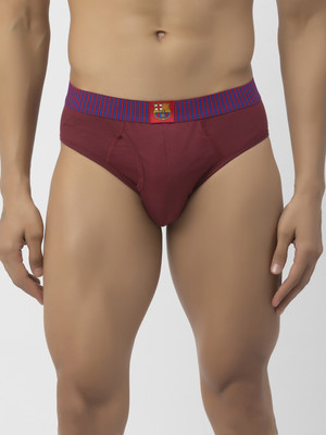 John Players Men Front Fly Cotton Fabric (Purple) Brief