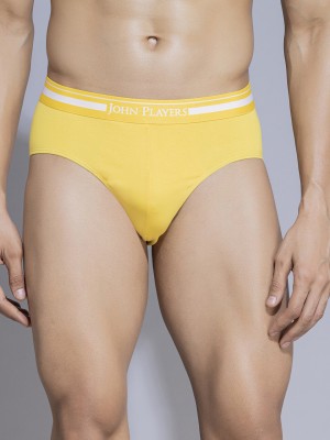 John Players Men Contoured Crotch Cotton Fabric (Yellow) Brief